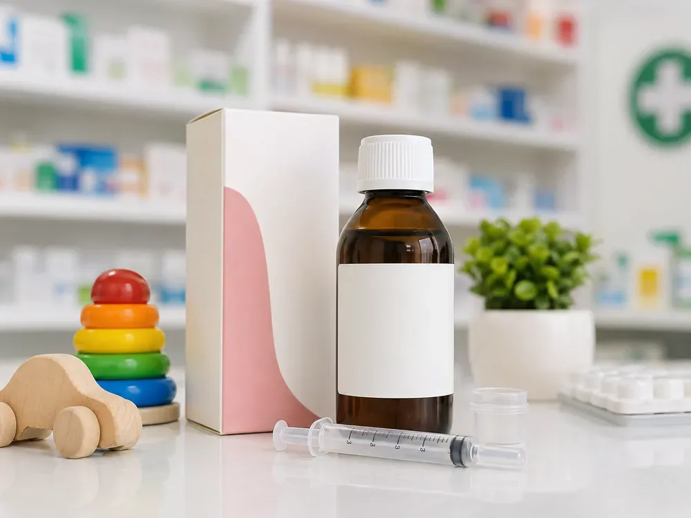 Pediatric medicine search category for pharmacy confirmation.